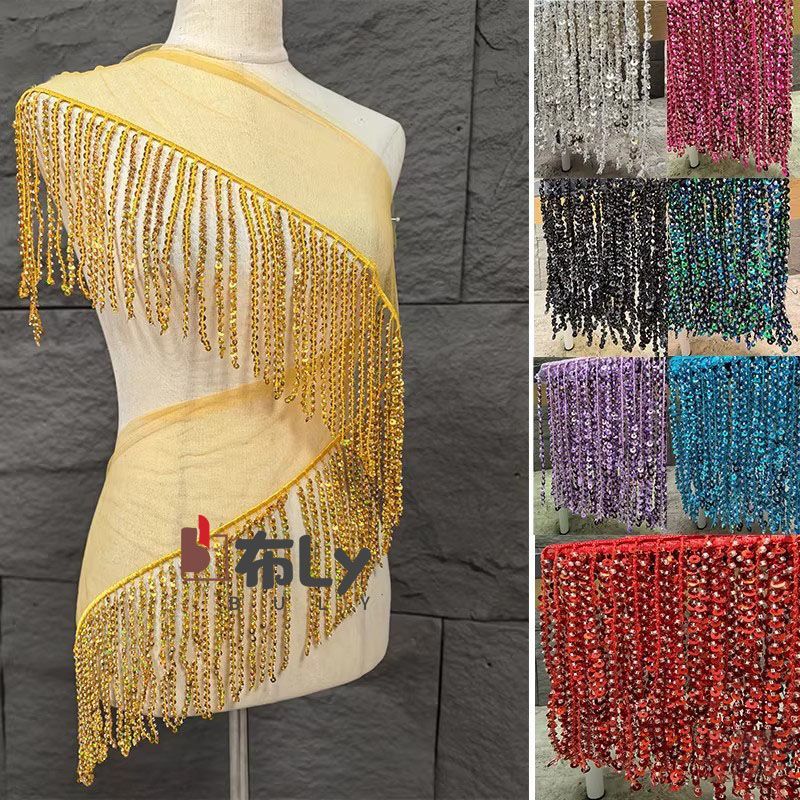 Ethnic Fashion Design - Frangia con Perline e Paillettes da