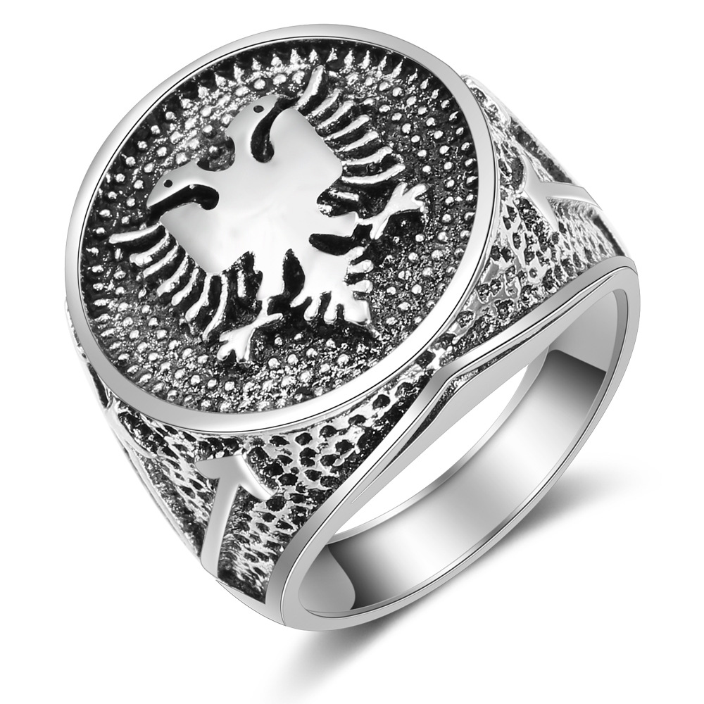 Ethnic Fashion Logo - WANGAIYAO Anello con logo bandiera albania