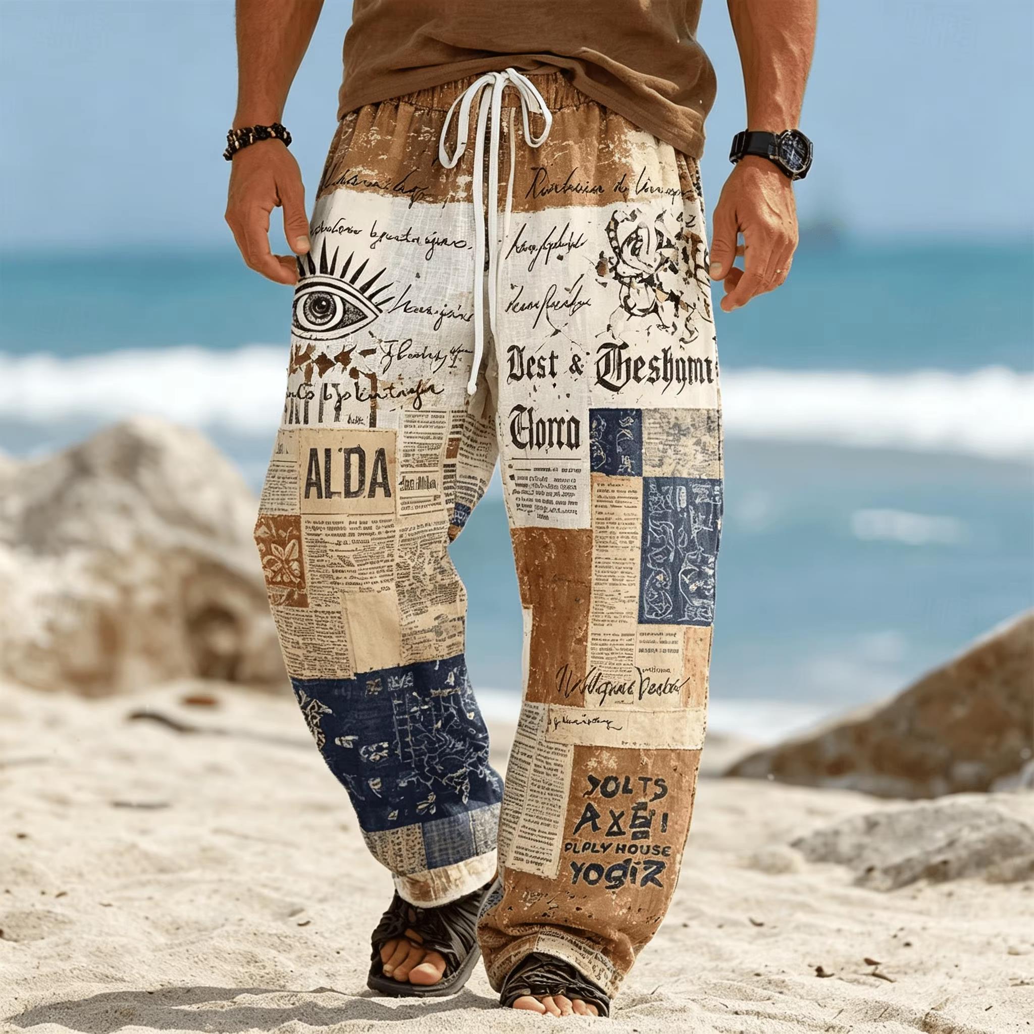 Ethnic Fashion Men - Pantaloni Estivi alla Moda Nuovo Stile