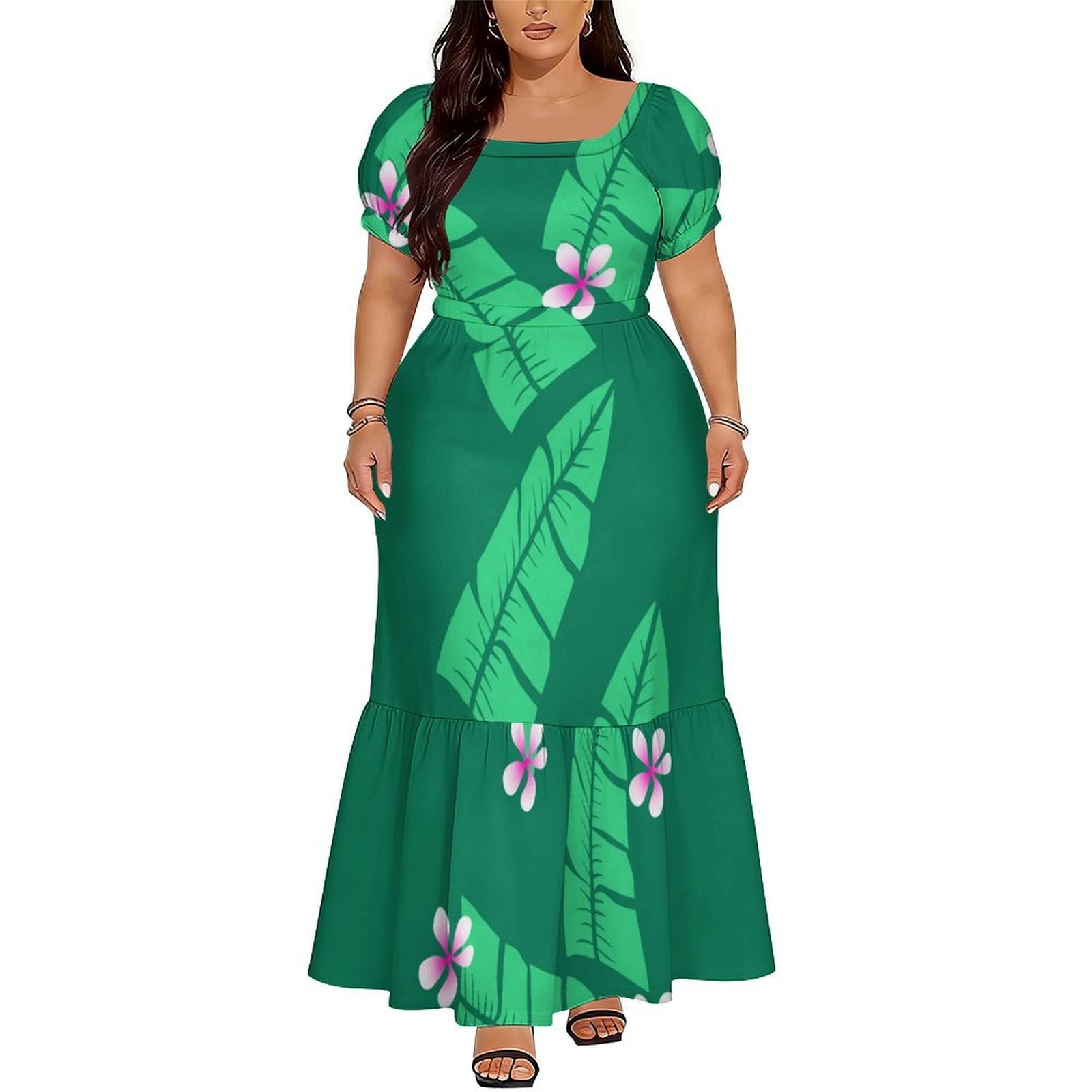 Ethnic Gown - Abito da donna comodo a maniche