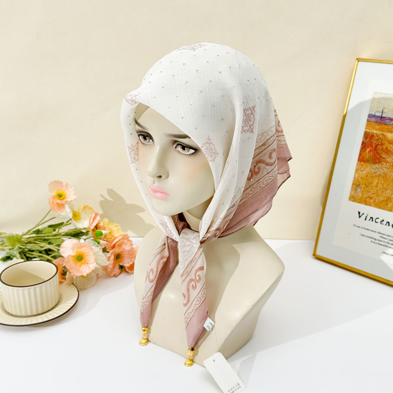 Hijab Bianco con Stampa Etnica - Go Ethnic Fashion recensione e prezzo