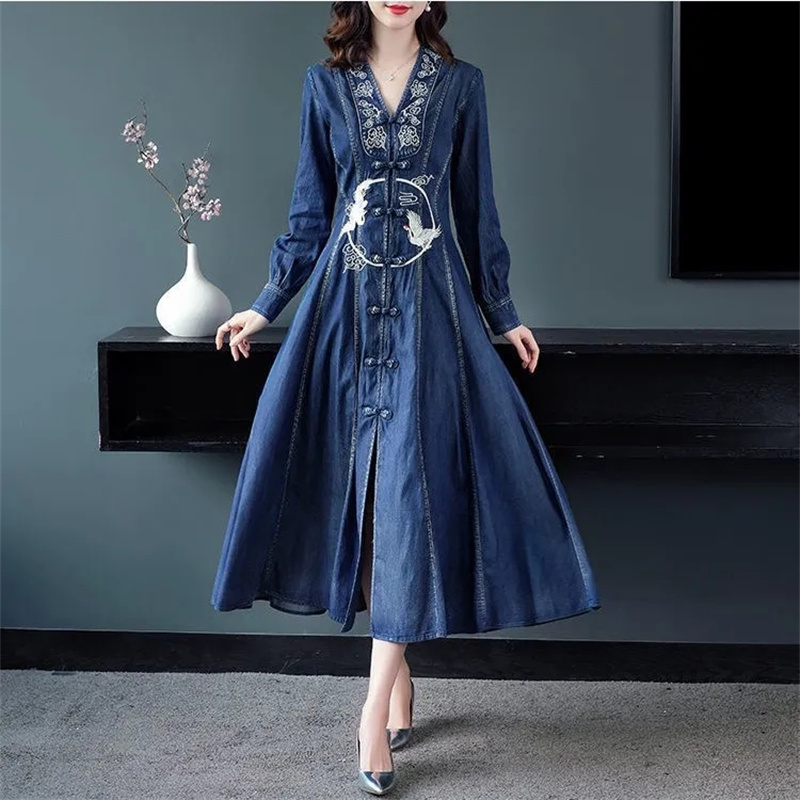 Abito in denim a maniche lungh - Ethnic Fashion Design recensione e prezzo