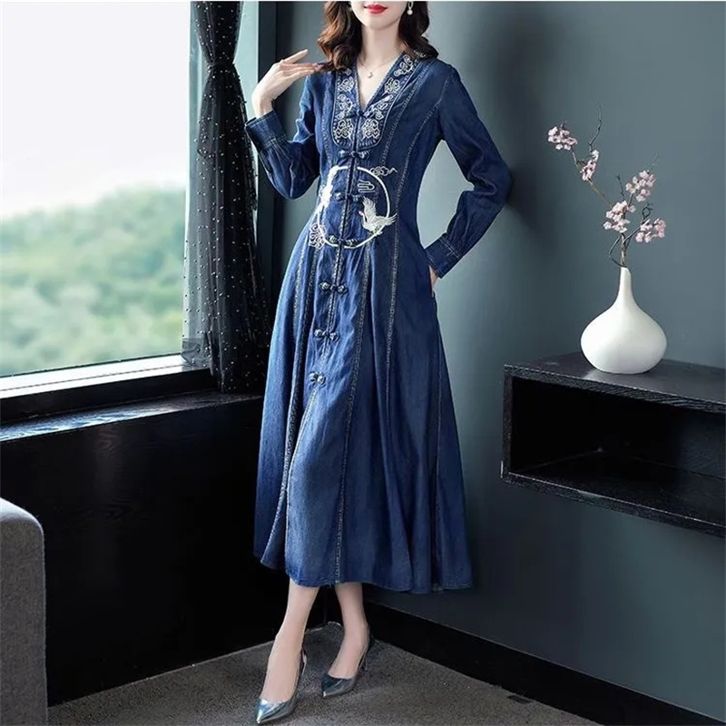 Abito in denim a maniche lungh - Ethnic Fashion Design recensione e prezzo